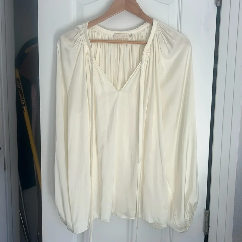 Ramy Brook shiny Paris blouse - Picture 4 of 9